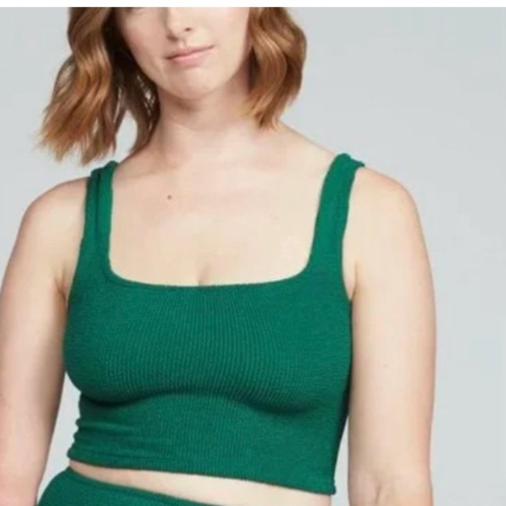 YouSwim verve shorts and modest top in forest green GUC size 2-12 Stretch 1